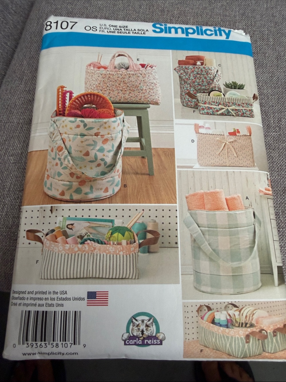 Simplicity Pastel Multi Floral and Plaid Storage Totes